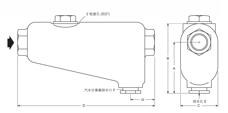 斯派莎克S12汽水分離器結(jié)構(gòu)圖