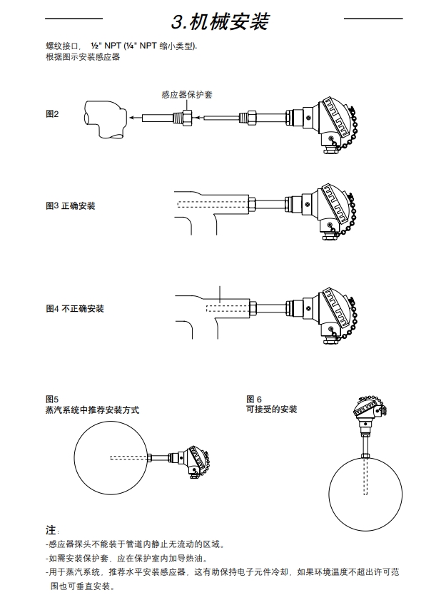 斯派莎克EL2270 和EL2271溫度感應(yīng)器機(jī)械安裝方法